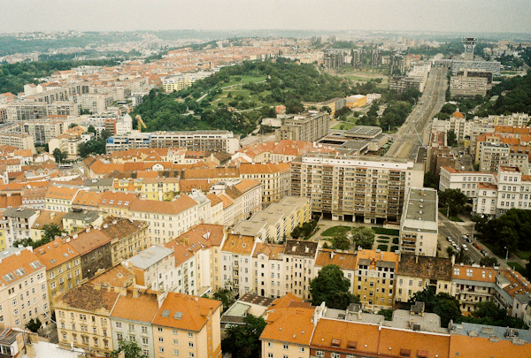 zizkov tower tv views of prague views of prague from zizkov tower